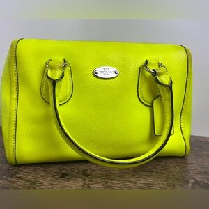Coach Neon Mini Rowan Crossbody Handbag Bright yellow